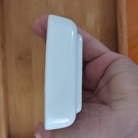 Arbonne Vintage White Rectangular Trinket Tray Soap Dish Porcelain rare - Picture 4 of 4